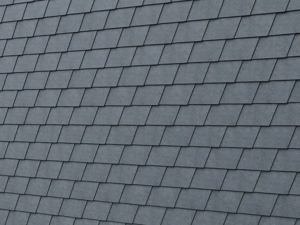 PREFA gevelschindel in P. 10 steengrijs detailfoto