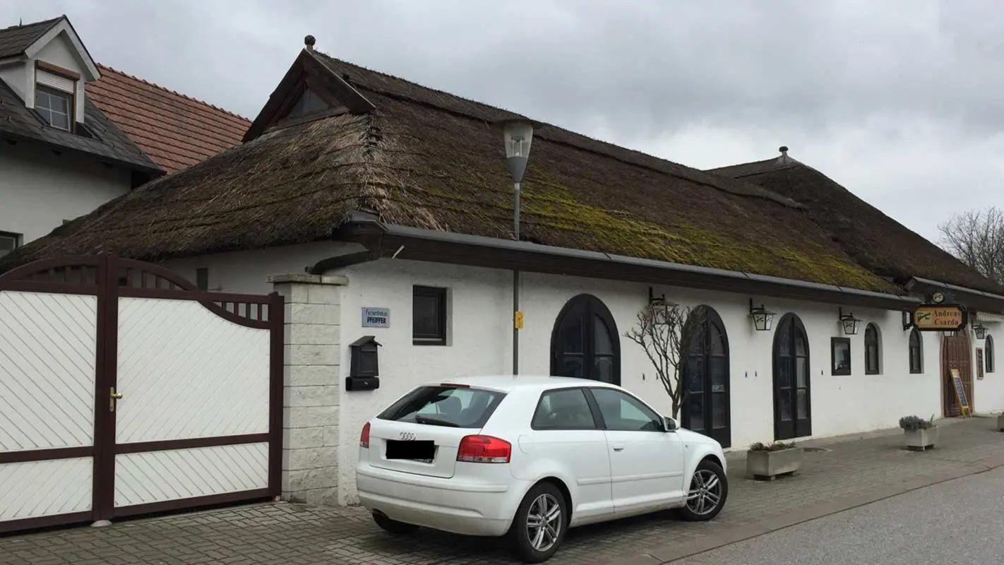 Rieten dak voor de dakrenovatie met de PREFA dakplaat in dakpannen-look