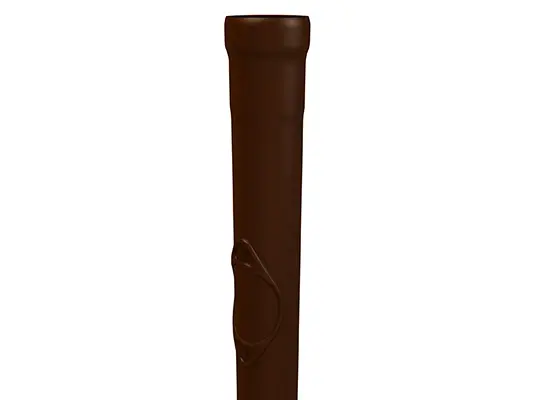 PREFA standleiding met reinigingsopening, bruin, Ø 80, 100, 120 mm, praktische onderhoudsopening voor regenpijpen.