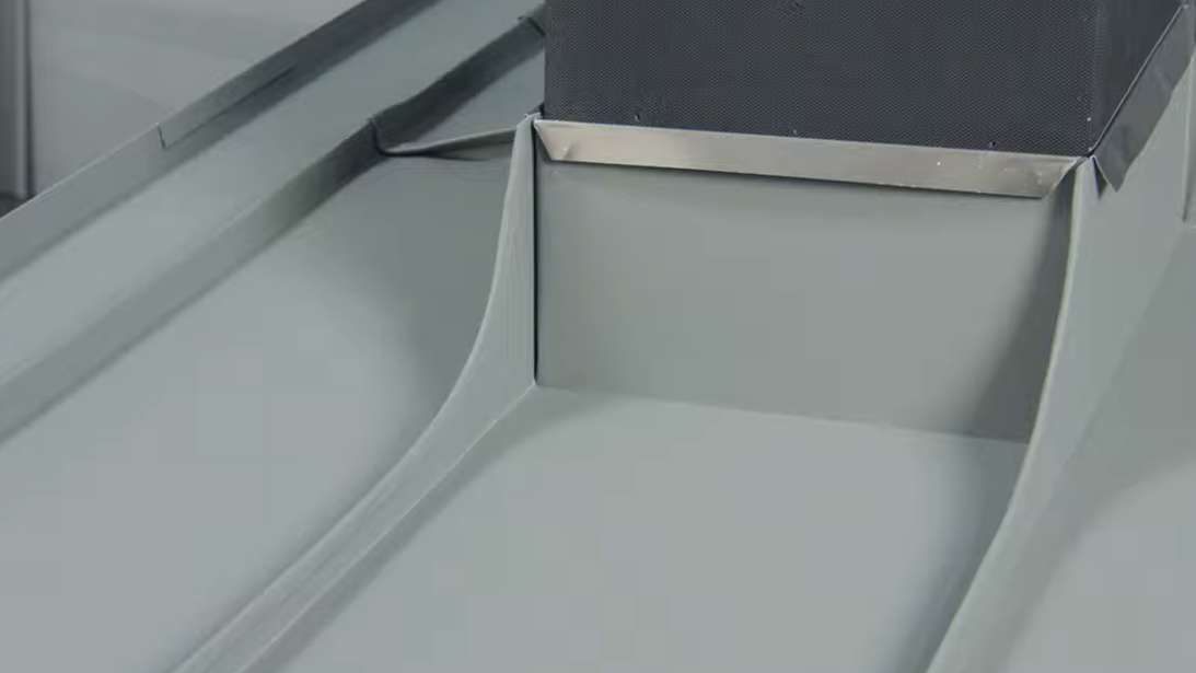 PREFALZ Doppelstehfalz Kamineinfassung