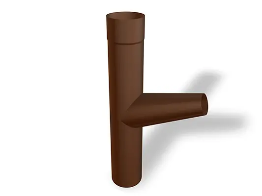 PREFA conisch Y-stuk, Ø 100 x 50-75 mm, maakt een flexibele overgang mogelijk tussen buizen met verschillende diameters in dakafvoersystemen.