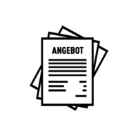 Clipart van een papierstapel die offertes voorstelt