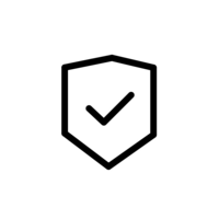 Clipart van een zegel die de prestatiegarantie van het product symboliseert