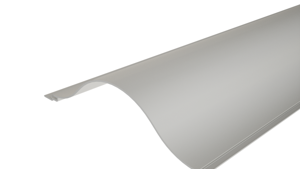 PREFA geëxtrudeerd profiel golf 44/200 met golvend oppervlak, voor de gevelvormgeving of de balkonbekleding.