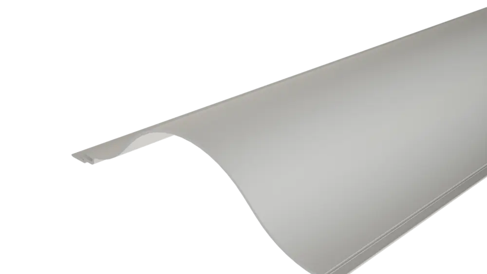 PREFA geëxtrudeerd profiel golf 44/200 met golvend oppervlak, voor de gevelvormgeving of de balkonbekleding.