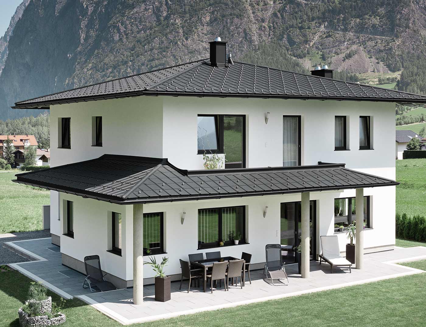 Referentieobjecten PREFA Daksystemen Dakpan 03 P.10 zwart