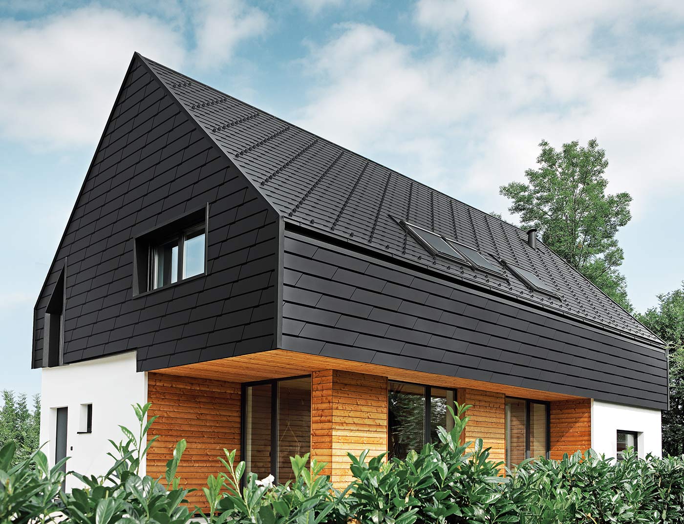 Referentieobjecten PREFA Gevelsystemen Gevelschindel XL 03 P.10 zwart