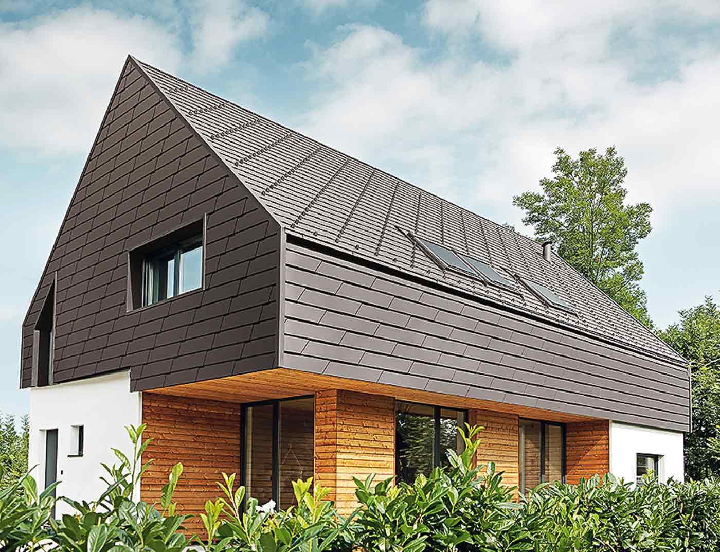 Referentieobjecten PREFA Gevelsystemen Gevelschindel XL 07 P.10 lichtgrijs