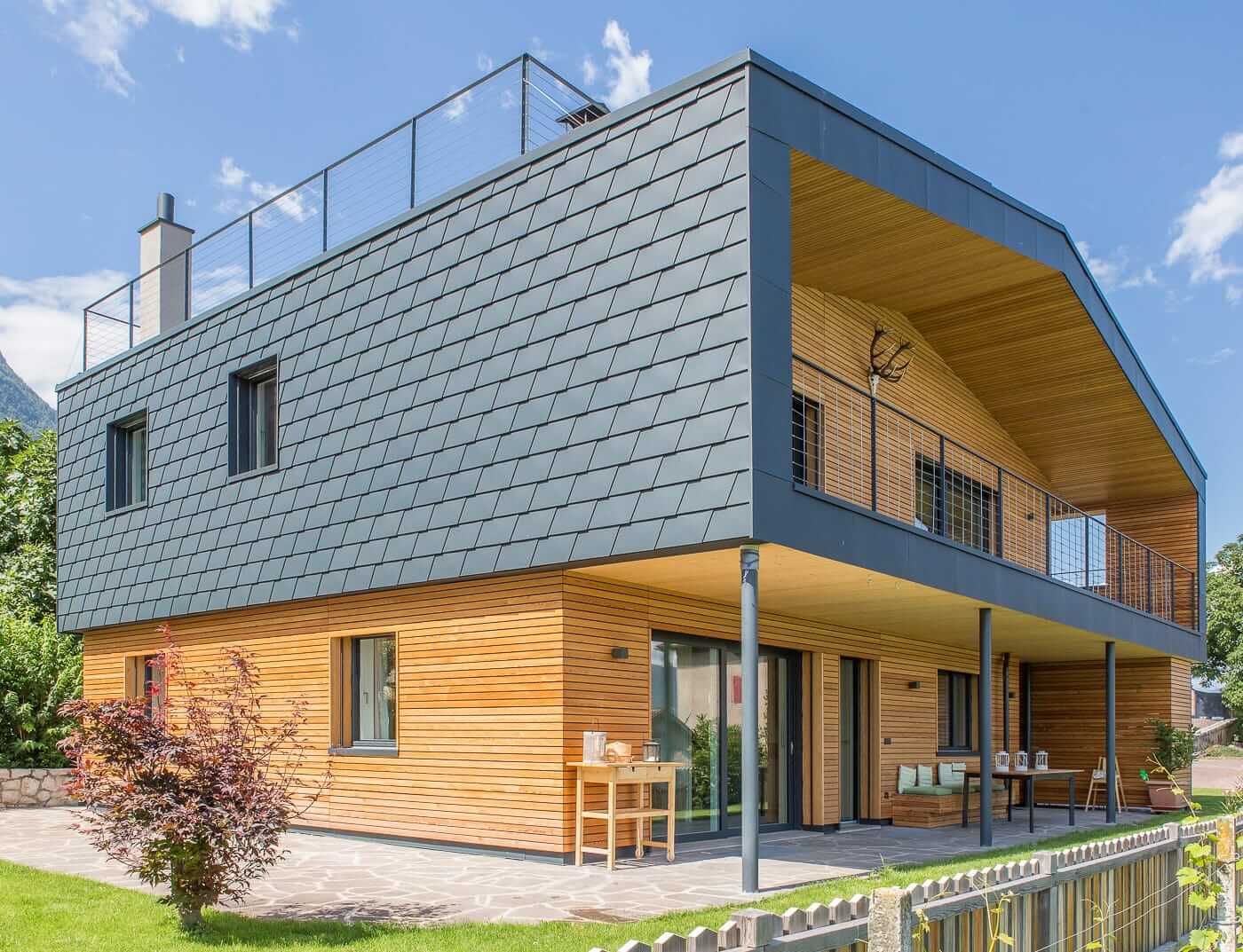 Referentieobjecten PREFA Gevelsystemen Gevelschindel 02 P.10 antraciet